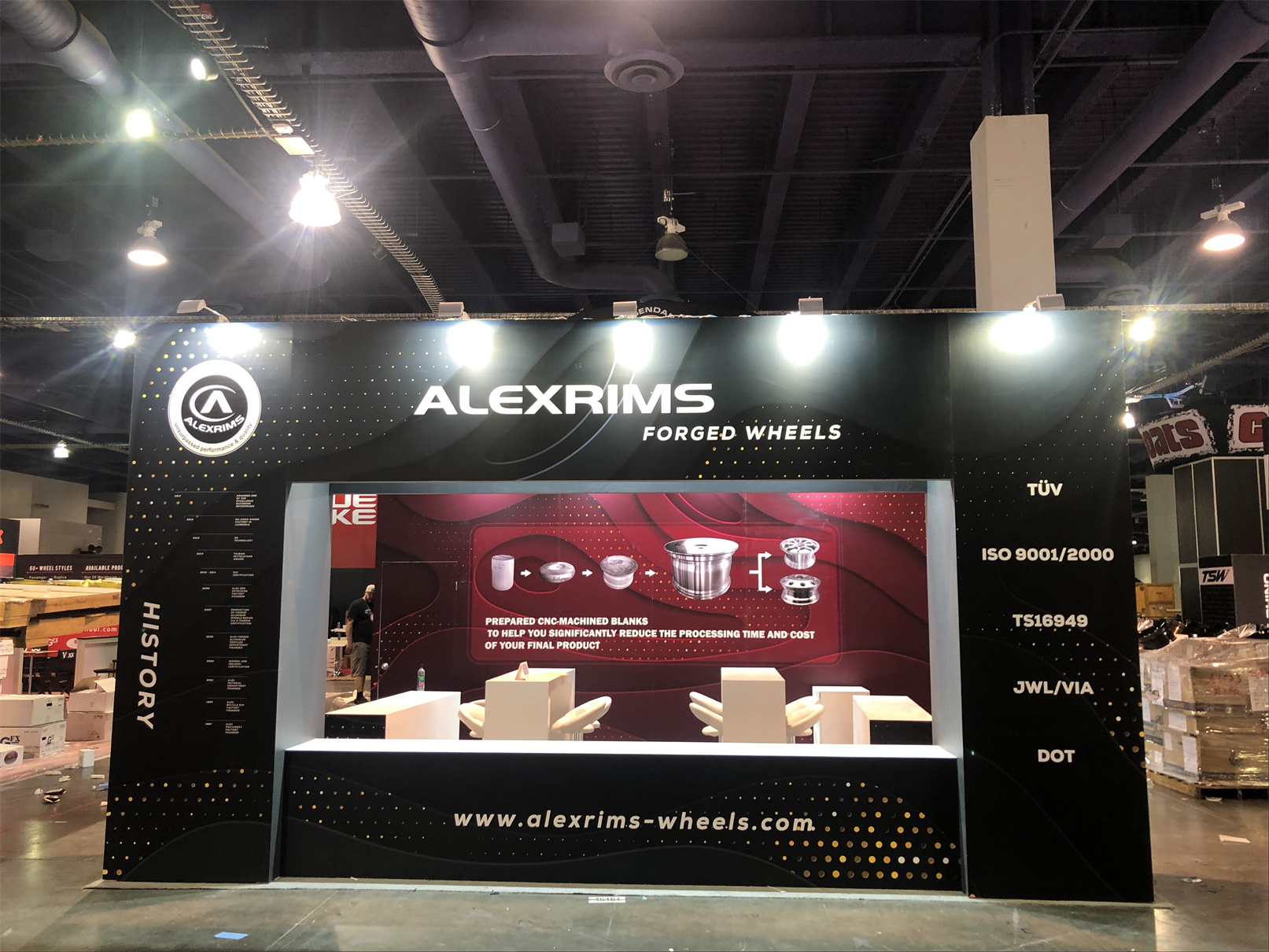 Alexrims 20′ x 20′ AAPEX Custom Booth Rental