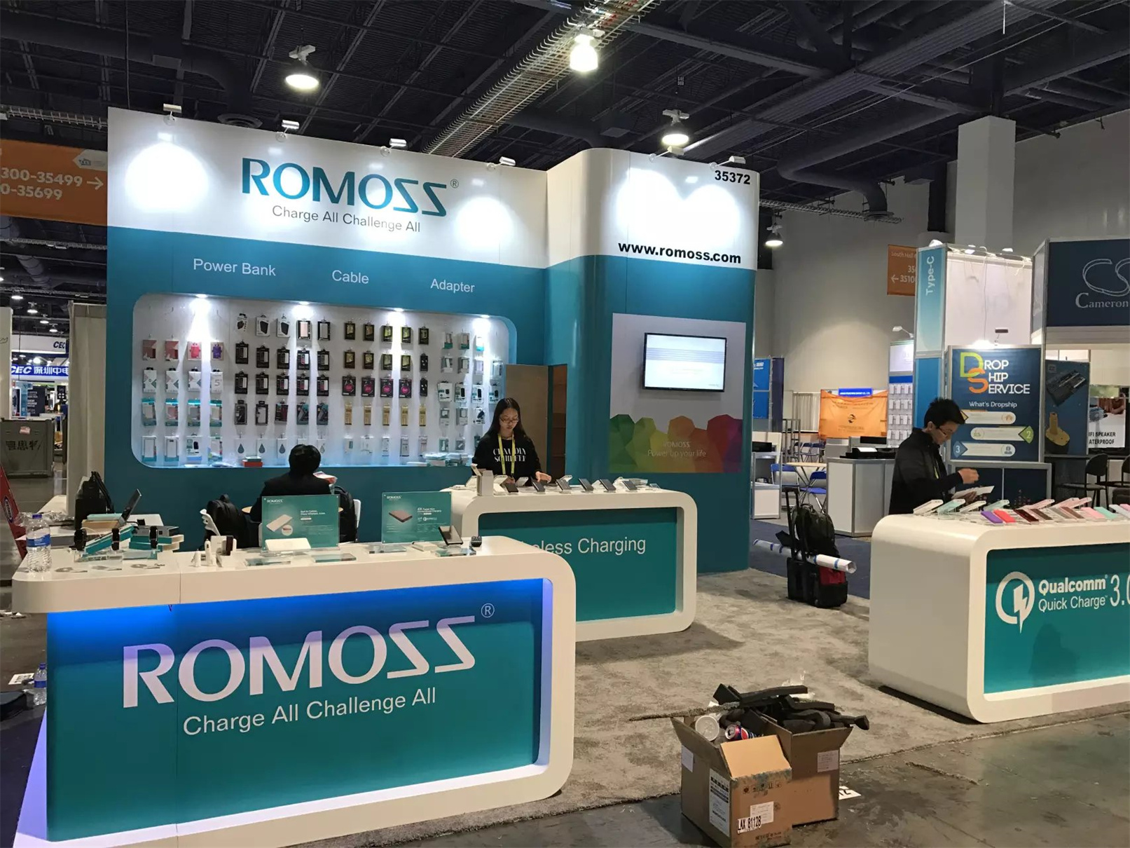 Romoss 20′ x 20′ CES Custom Trade Show Booths