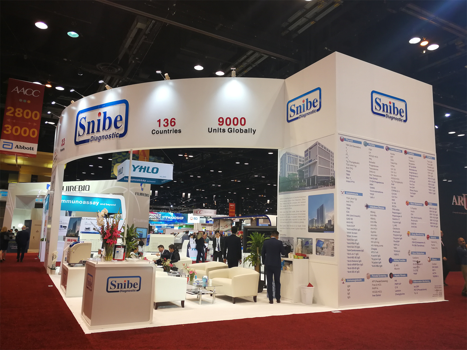 Snibe 30′ x 30′ AACC Custom Trade Show Booth