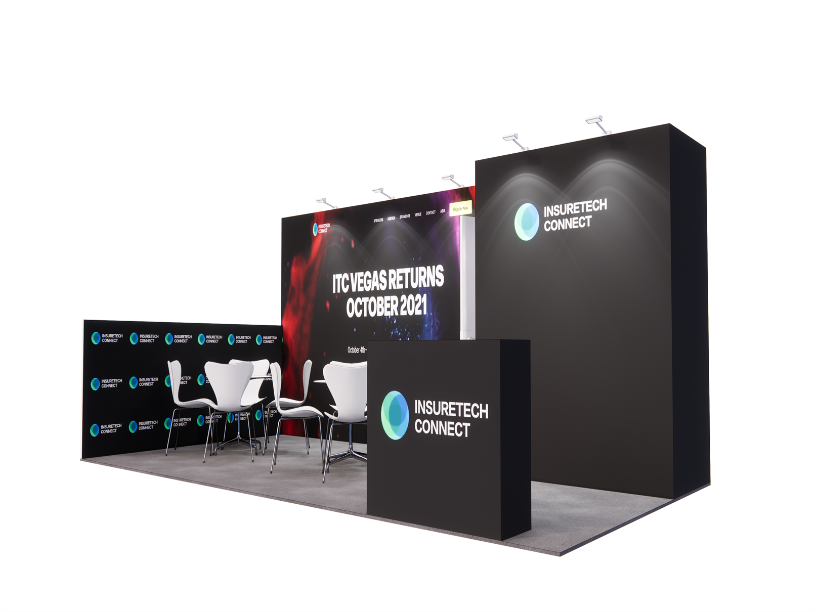 Insuretech Connect 10′ x 20′ Custom Trade Show Booth Design