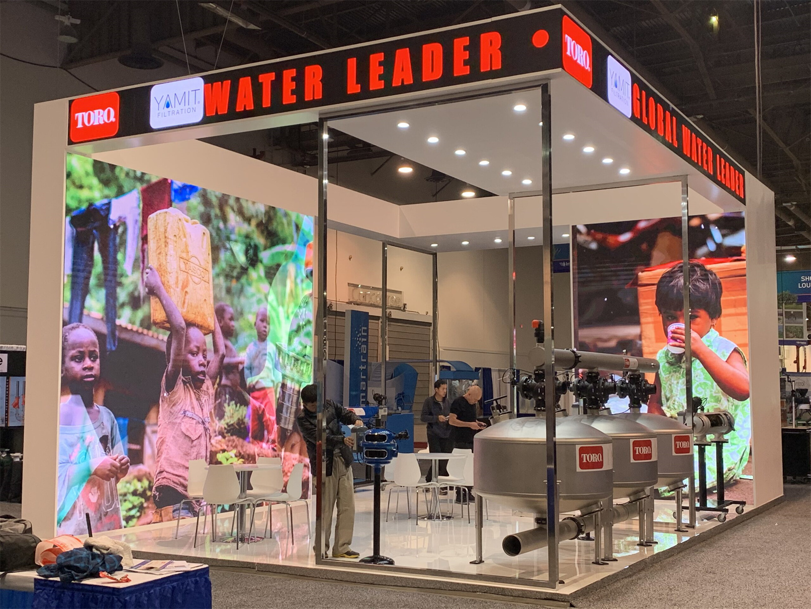 YAMIT Irrigation Show Custom Exhibits & LED Video Wall Booth Design