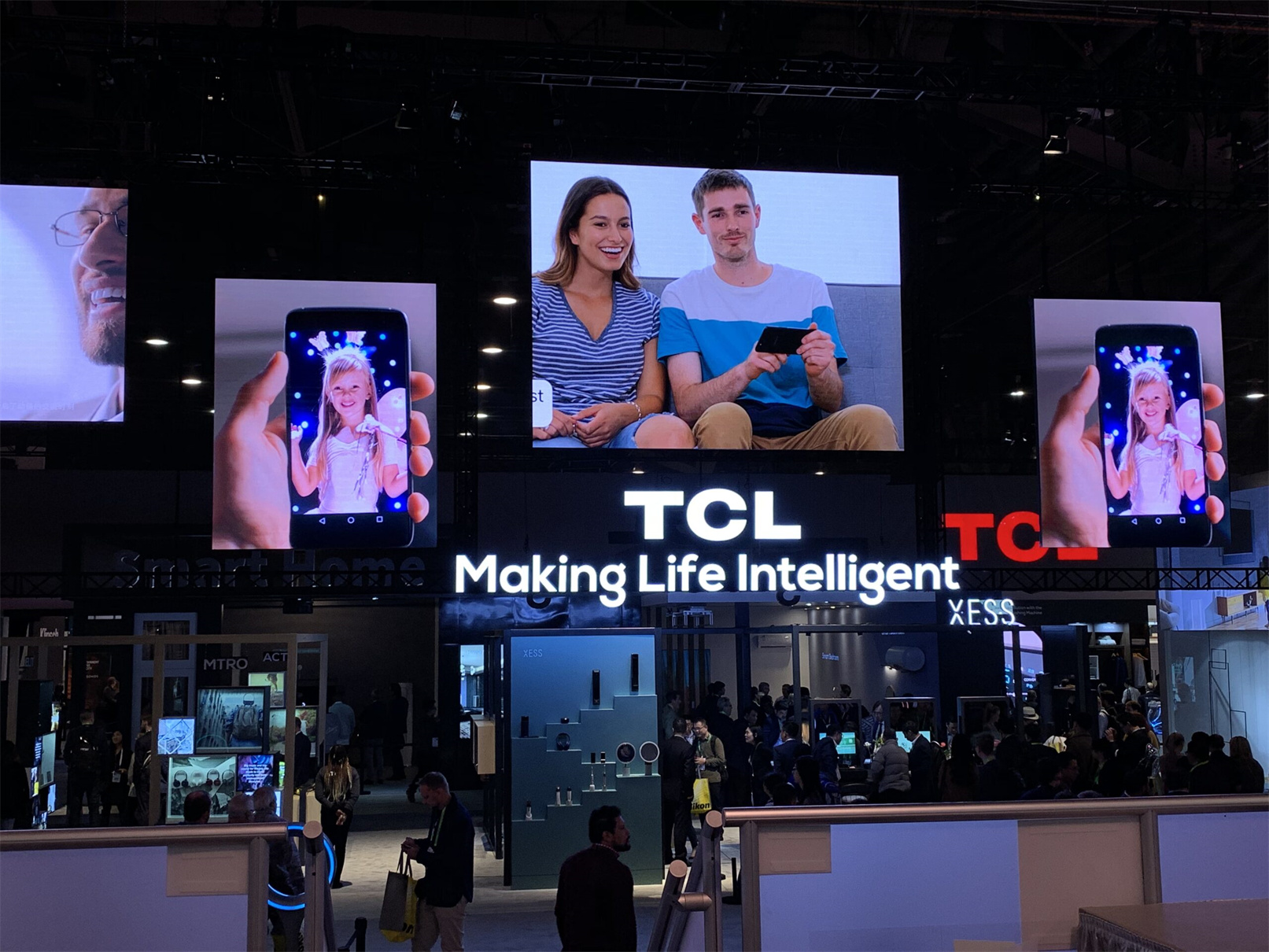 TCL CES Show Hanging LED Video Wall Las Vegas