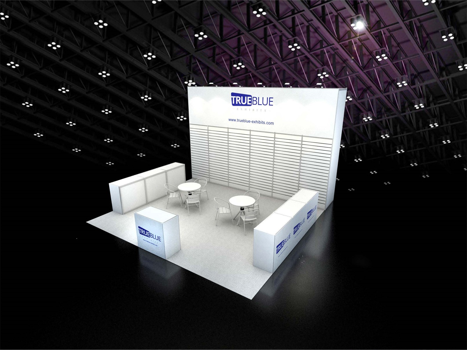 20′ x 20′ Aluminum Rental Booth Design 02