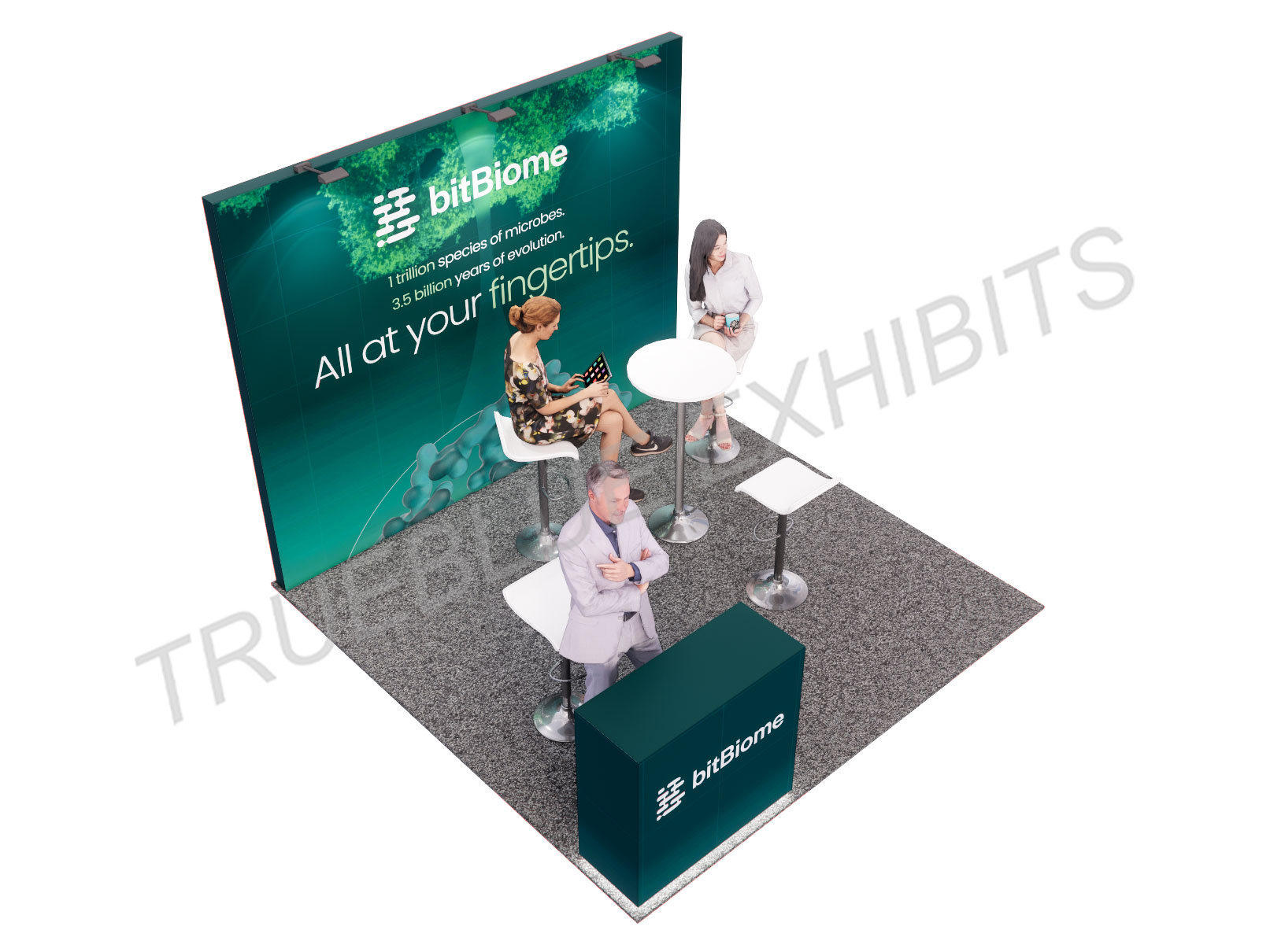 T1 10′ x 10′ Custom Trade Show Booth Design