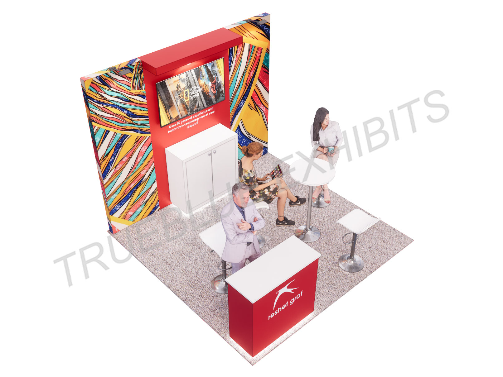 T7 10′ x 10′ Custom Trade Show Booth Design