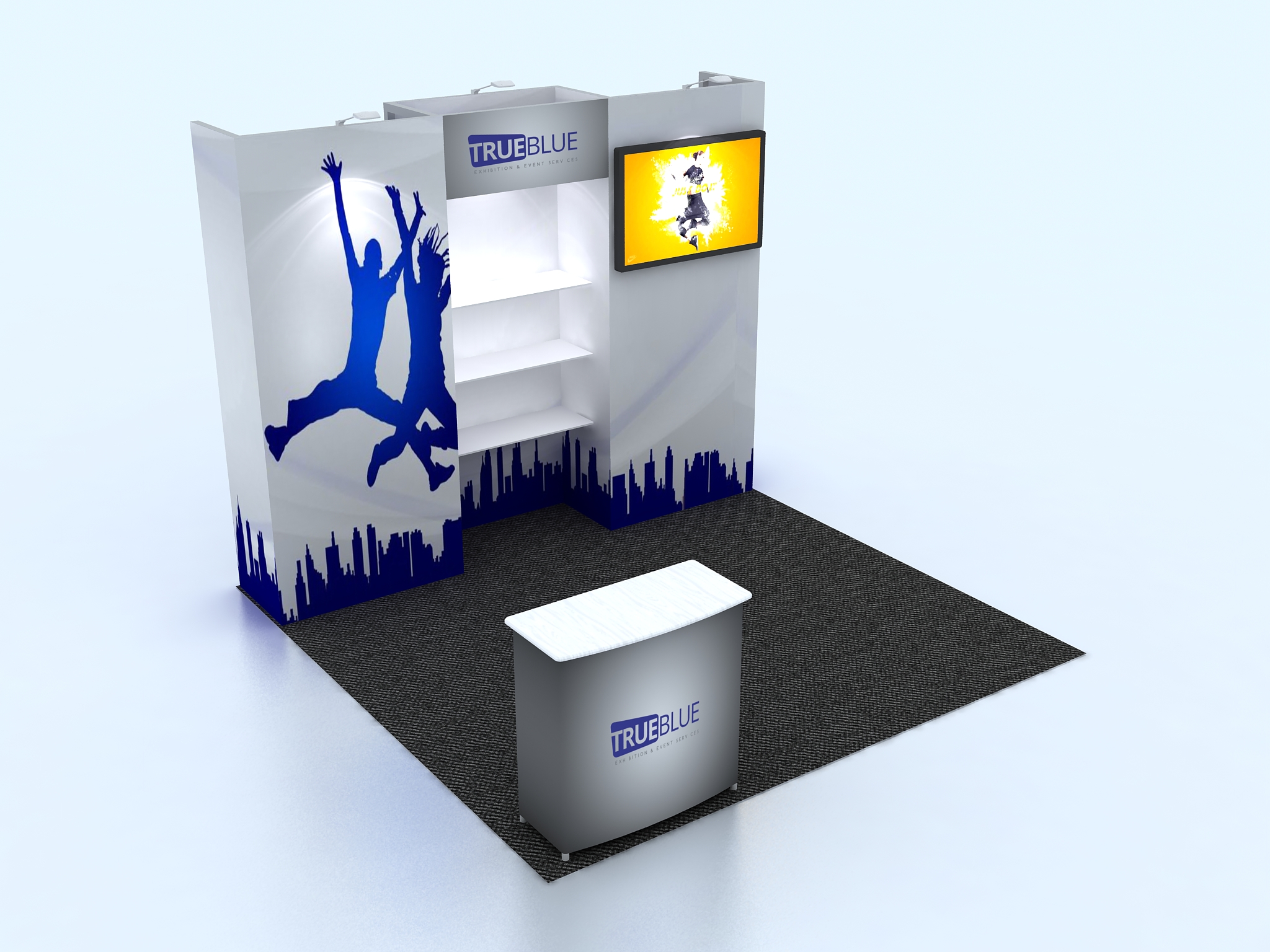 T7 10′ x 10′ Custom Trade Show Booth Design