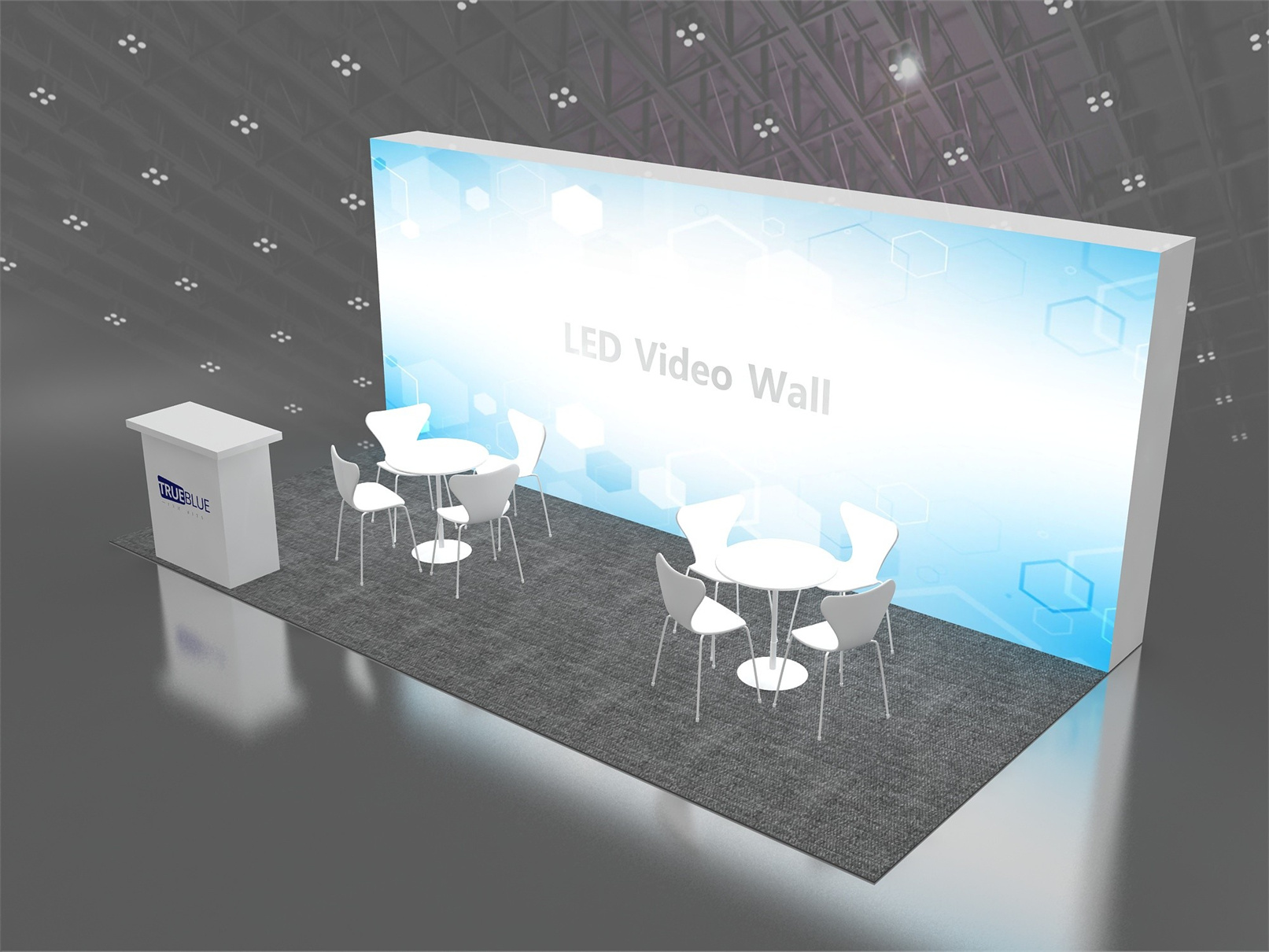 R11 10 X 20 Led Video Wall Custom Booth Design