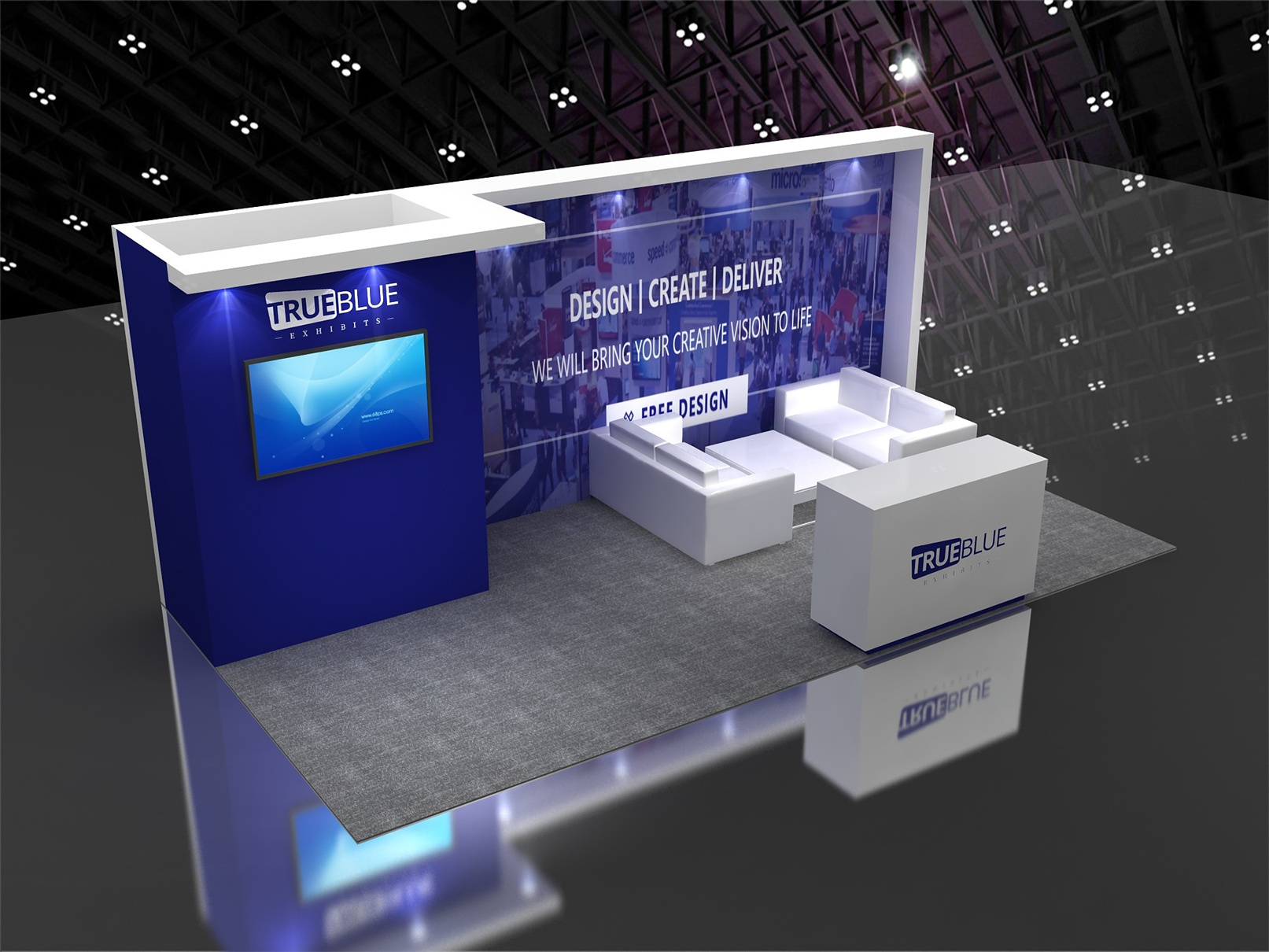 R17 10′ x 20′ Custom Trade Show Booth Design
