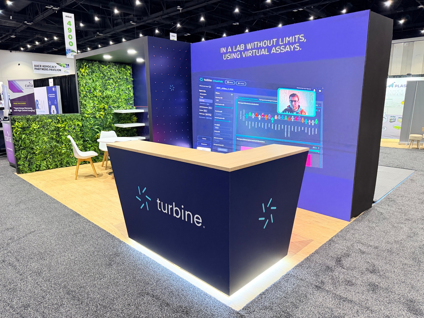 Turbine 10′ x 20′ AACR 2026 San Diego P1.5 LED Video Wall Booth