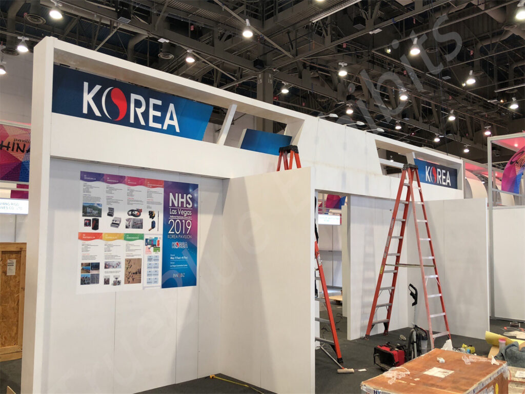 Korean Pavilion 6000 Sqft Cosmoprof Wooden Inline Booth