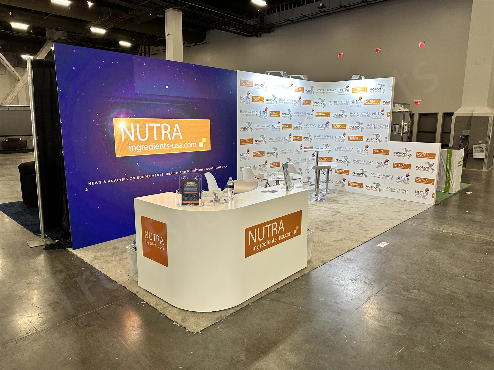 Nutra Ssw Trade Show 10 039 X 20 Led Screen Wall Booth