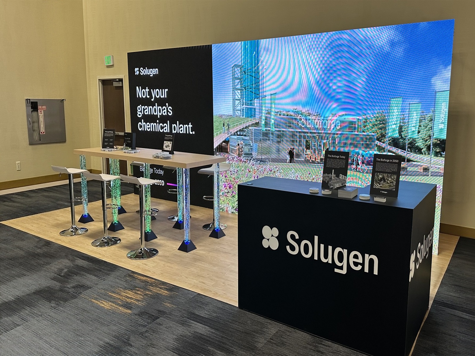 Solugen 10′ x 20′ Synbiobeta 2023 San Francisco LED Video Wall Booth