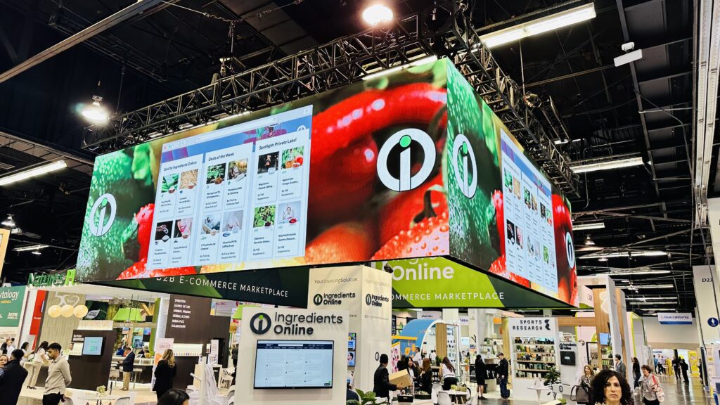 Ingredient Online Natural Product Expo West Trade Show Hanging Led Video Wall Rental