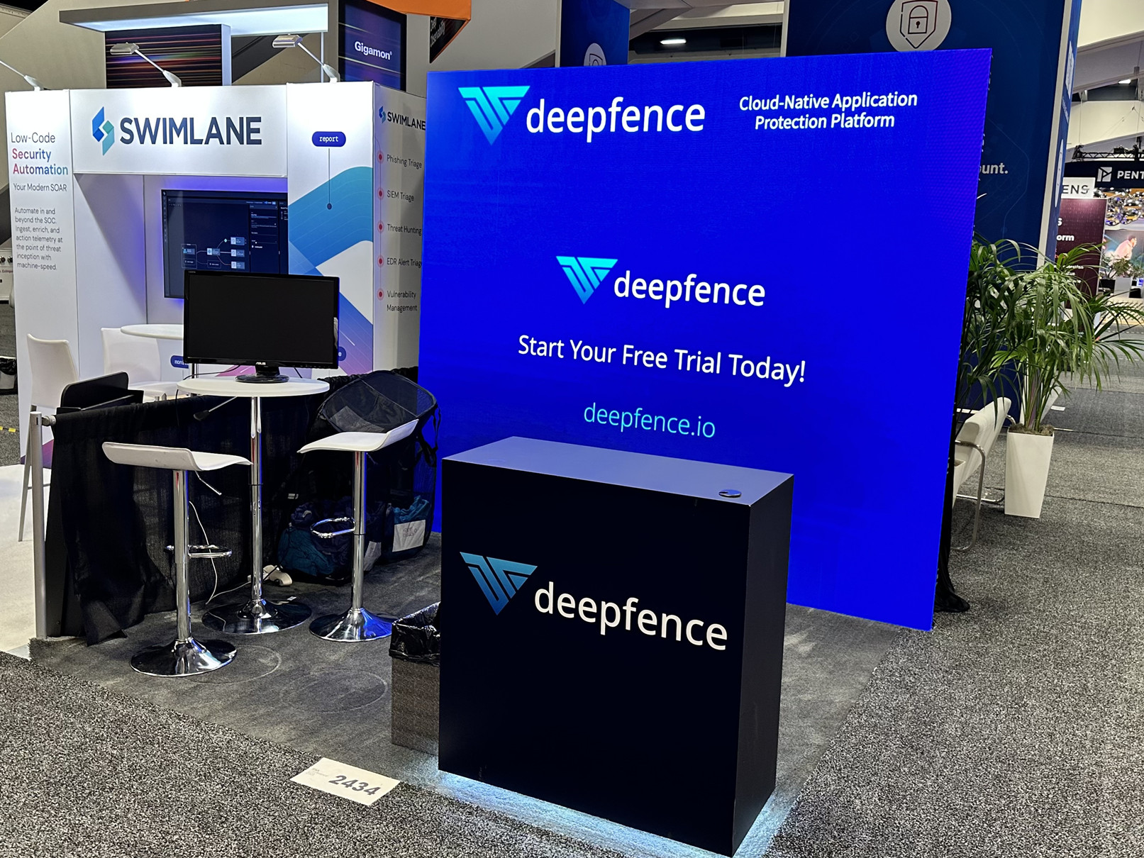 Deepfence 10′ x 10′ RSA Conference San Francisco LED Video Wall Rental