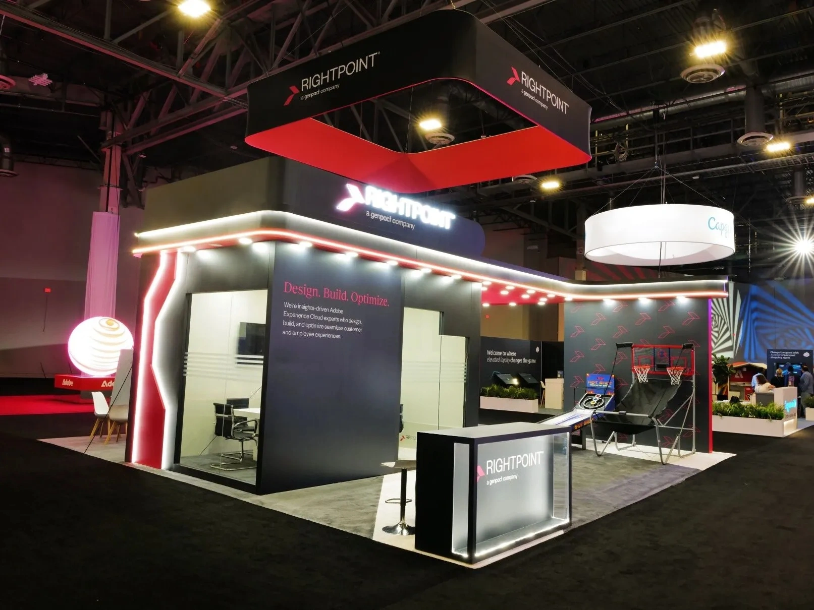 Rightpoint 30′ x 30′ Adobe Summit Exhibition Booth Design