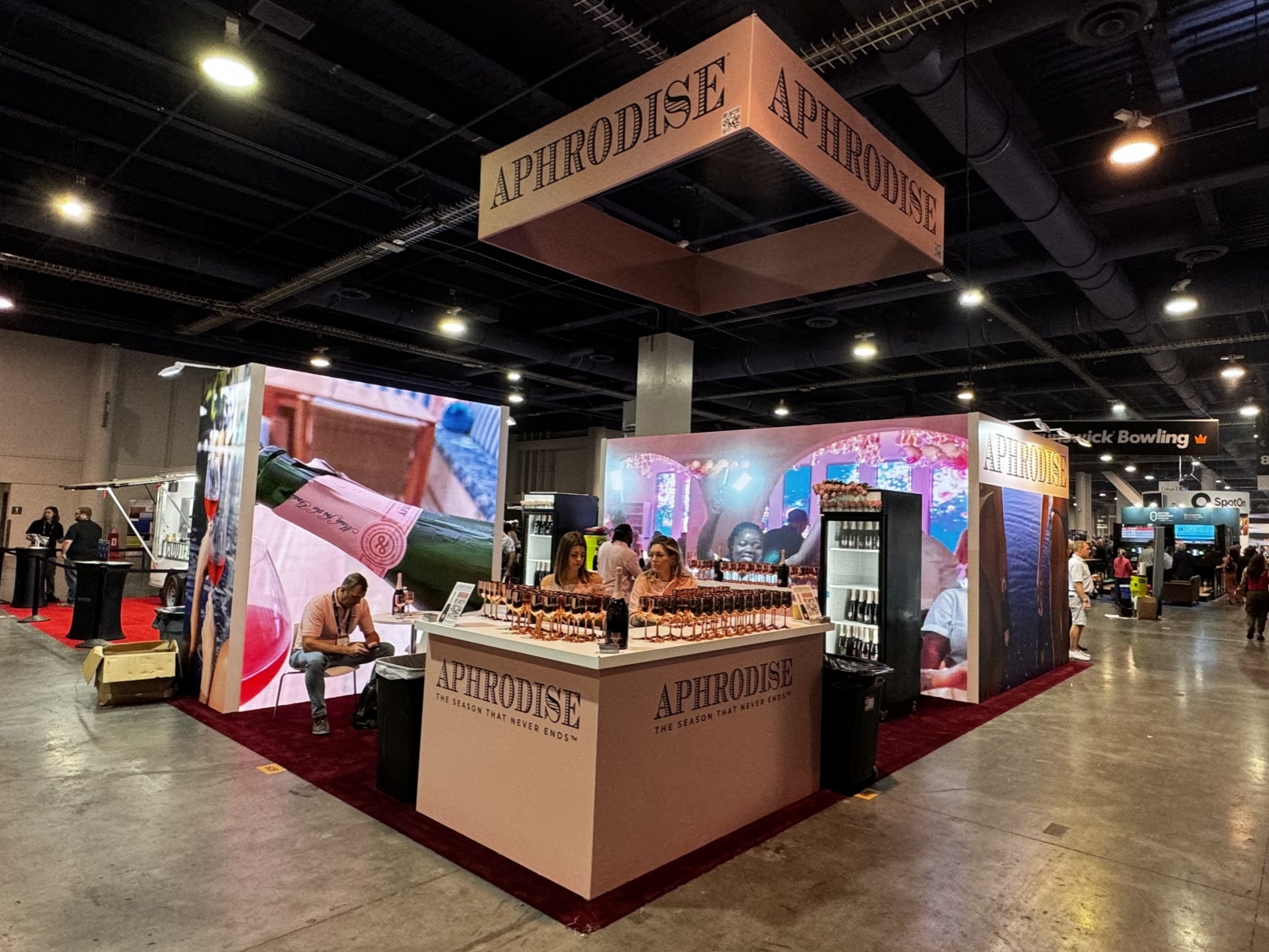 Aphrodise 20′ x 30′ Bar & Restaurant Expo (Ncb Show) Custom LED Video Wall Booth Rental