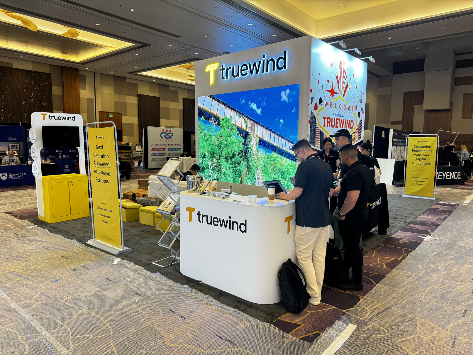 TrueWind 20′ x 30′ Engage 2024 Custom LED Wall Trade Show Booth Rental