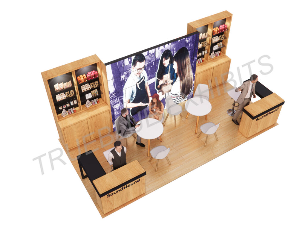 R36 10′ x 20′ Custom Trade Show Booth With LED Video Wall