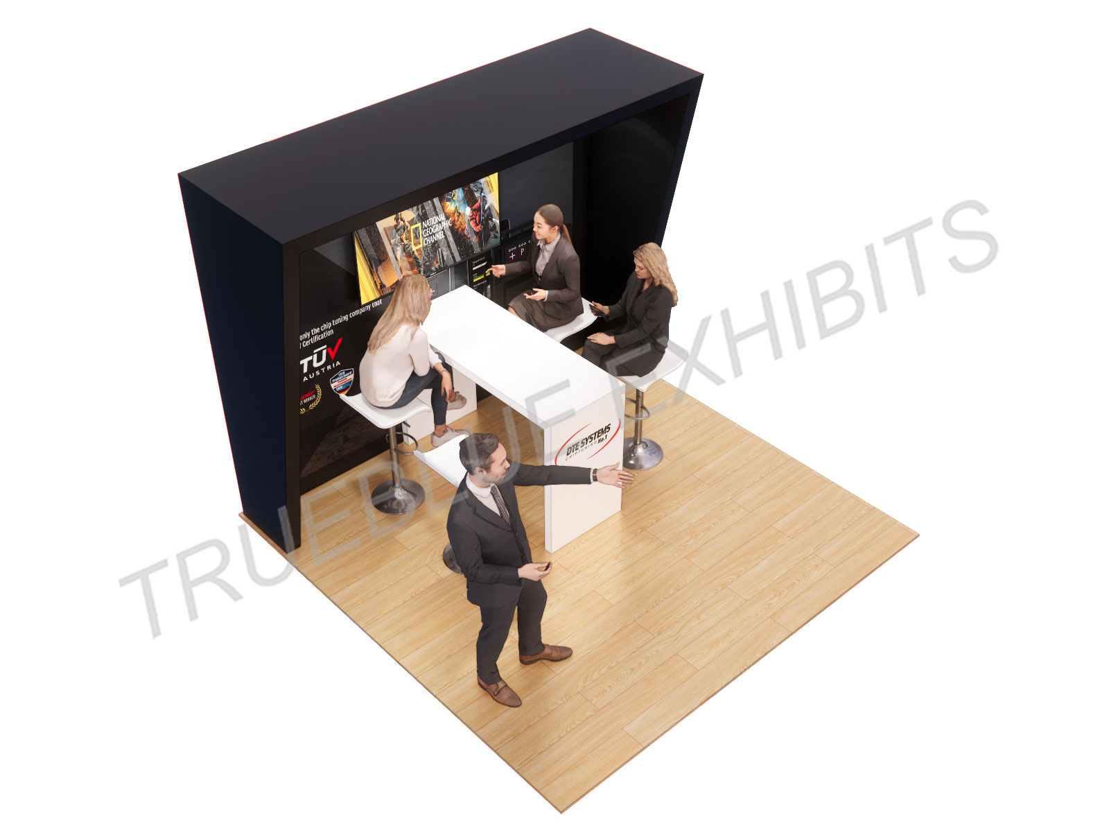 T36 10′ x 10′ Customizable Trade Show Booth Design
