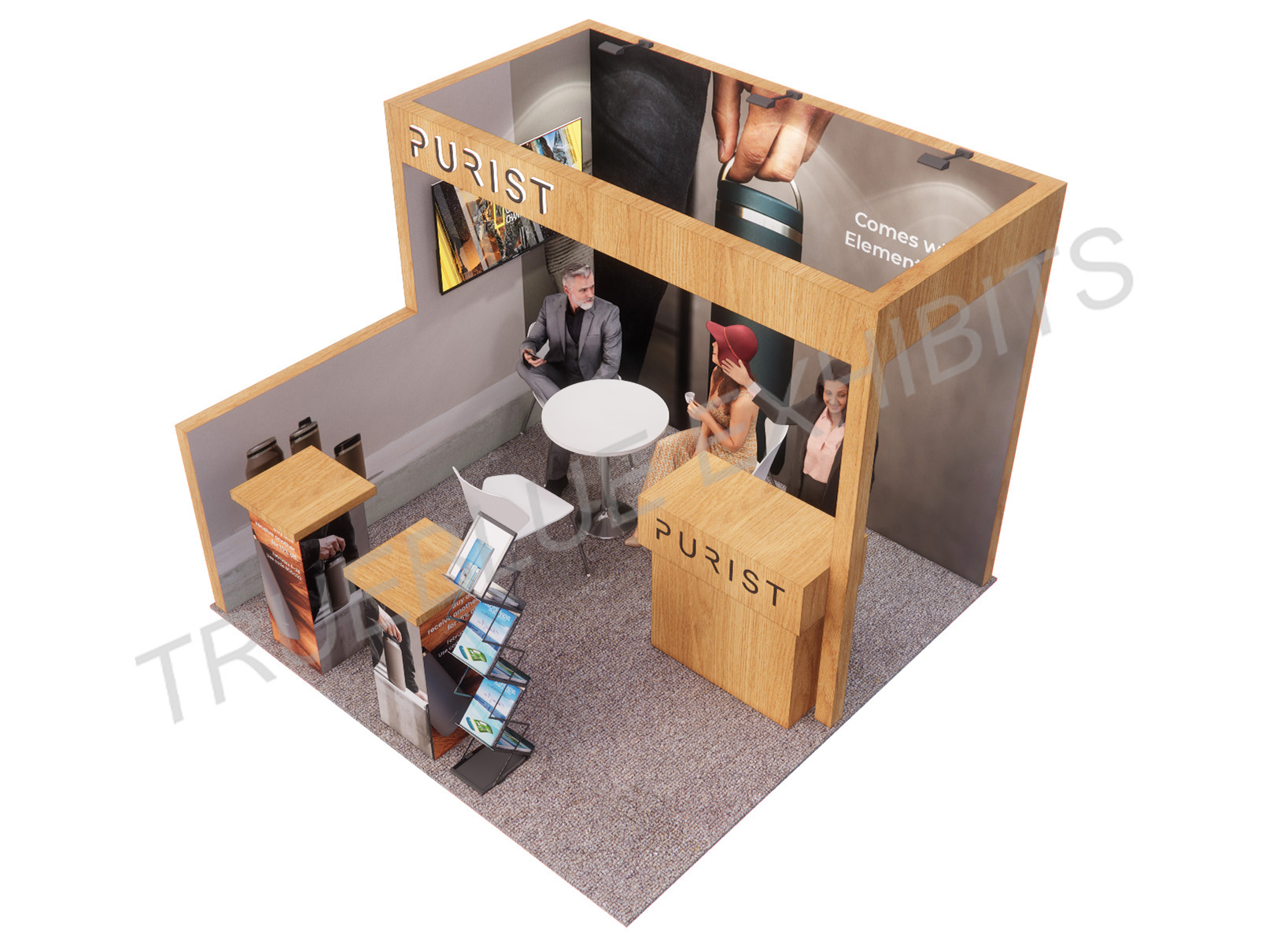 T38 10′ x 10′ Customizable Trade Show Booth Design