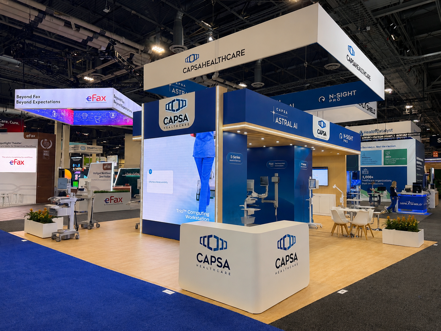 Capsa Healthcare 30′ x 40′ HIMSS 2026 Custom Trade Show Booth Design