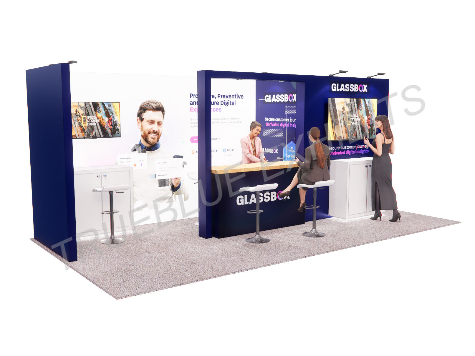 R63 Google Cloud Next Custom Exhibit Booth Rental